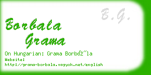 borbala grama business card